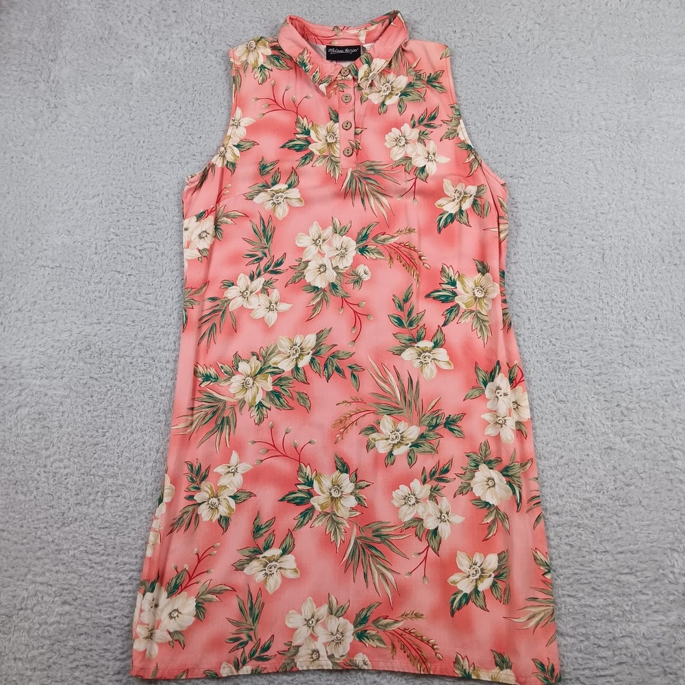 Melissa Harper Shift Dress Women 16 Pink Floral Sleeveless Rayon 04-432194